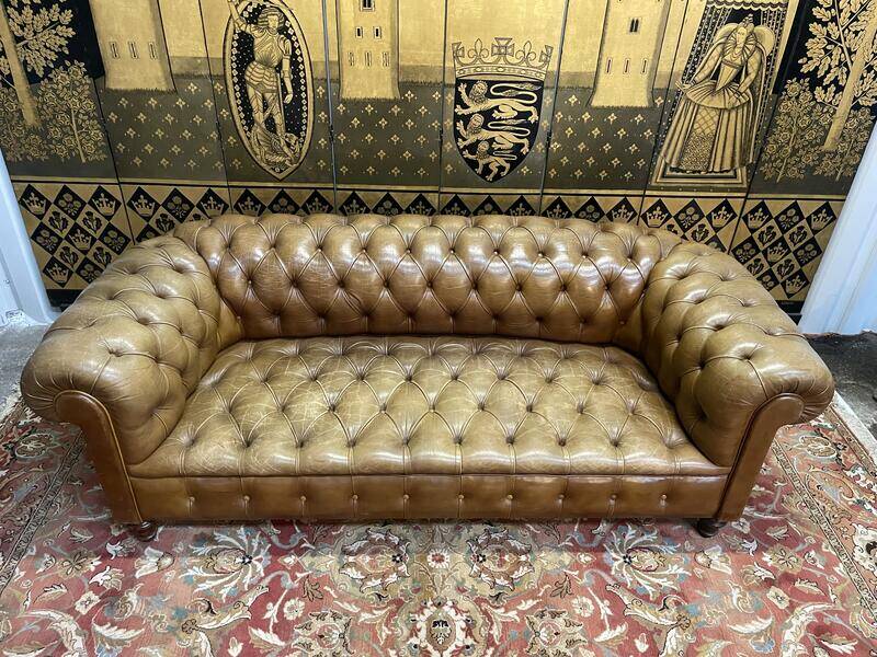 Chesterfield leather sofa