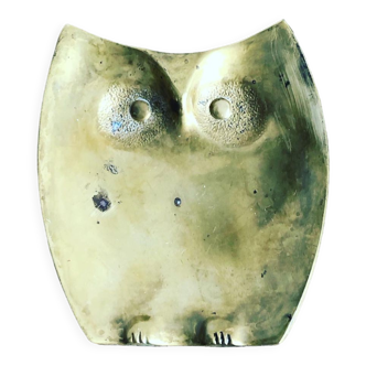 Vide poche hibou en laiton