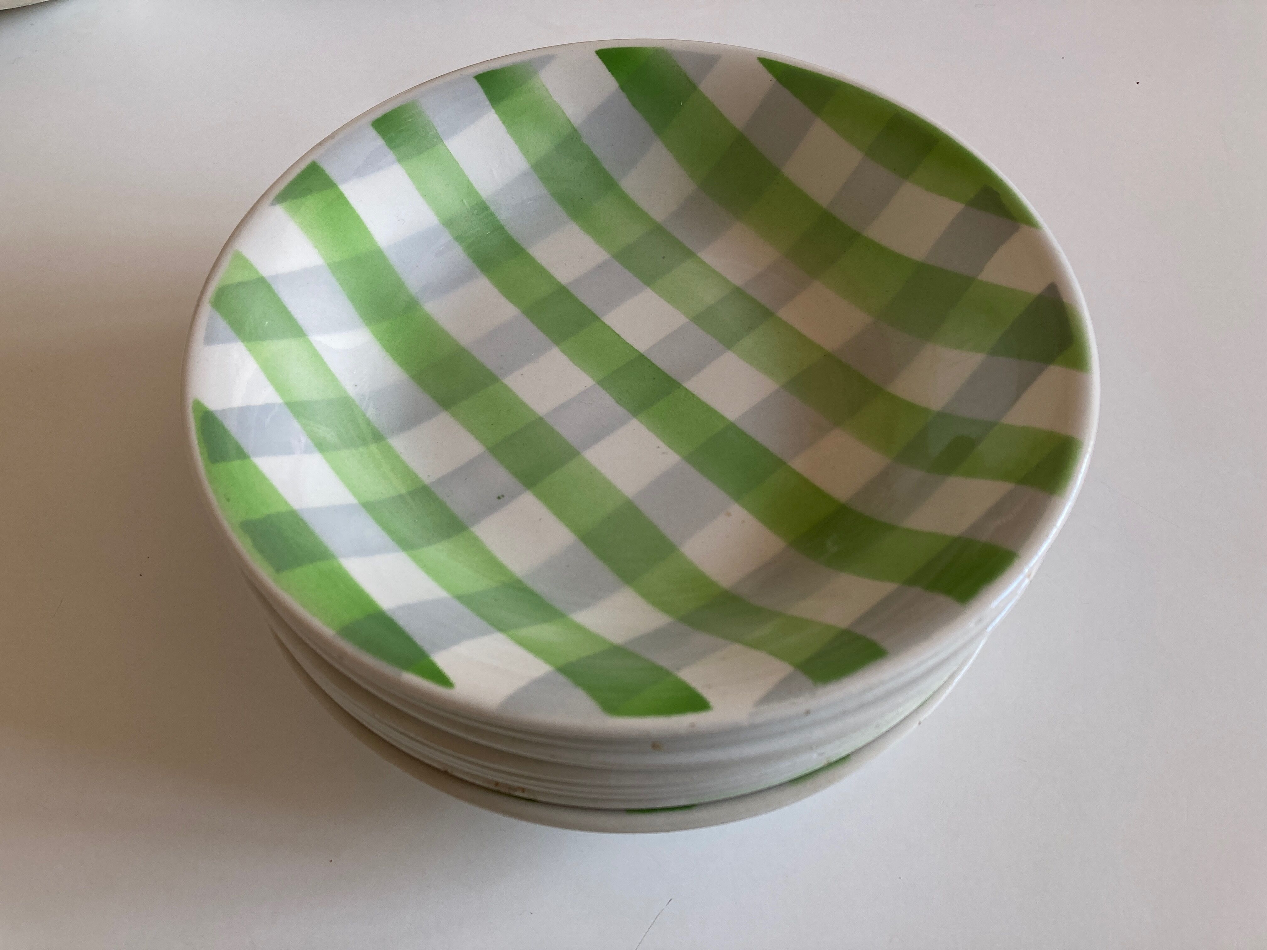 Set of 8 plates Croisette 1960 Badonwiller