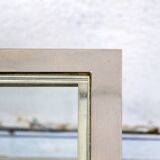 Console Ottone e vetro con ruote Italia Anni '70