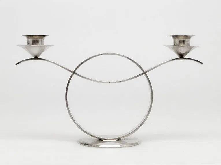 Db9 wellner two-arm candle holder art deco