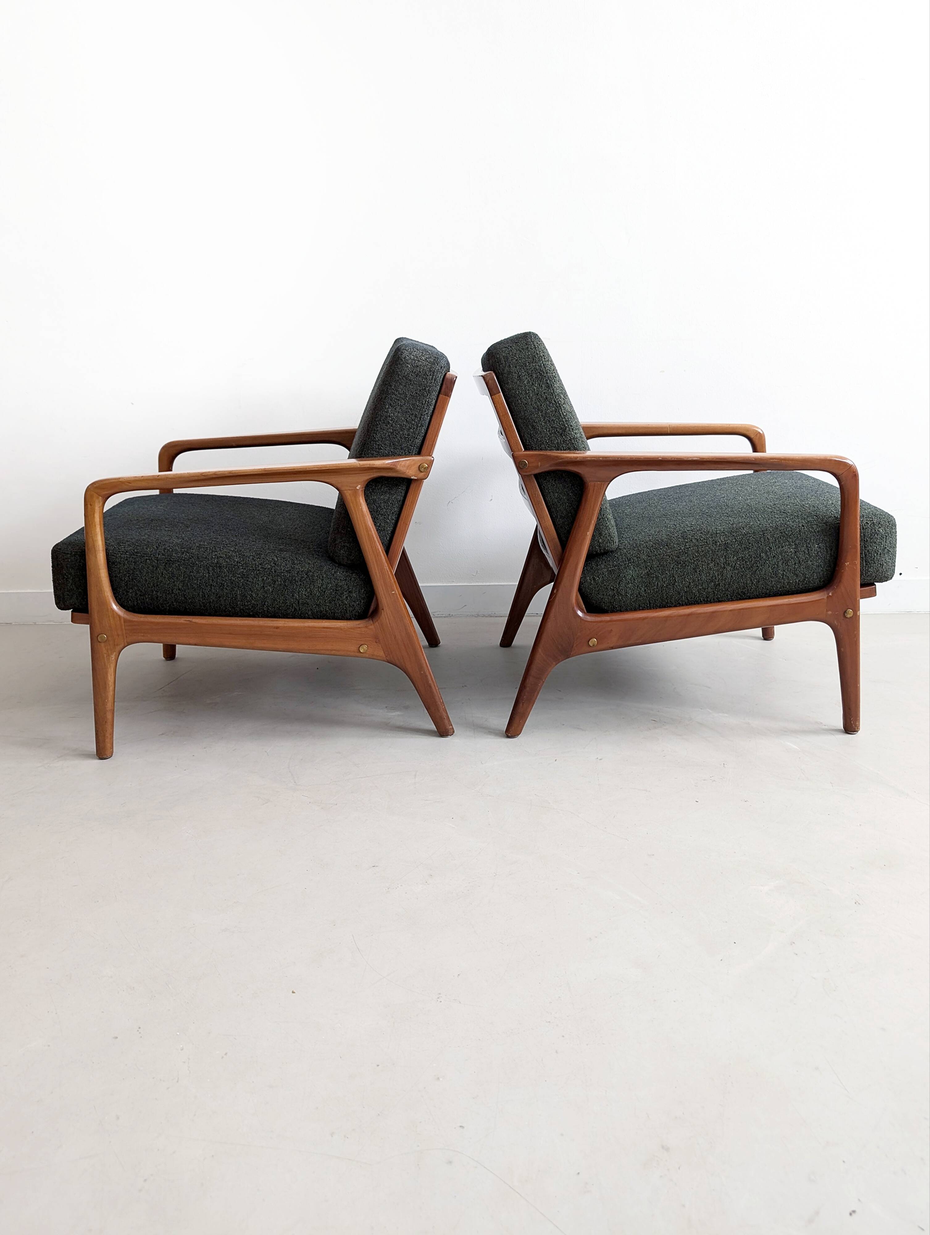 Forest Green Midcentury Armchairs 1960s