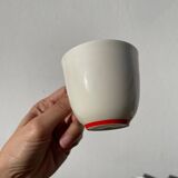 8 Limoges porcelain cups signed Vignaud
