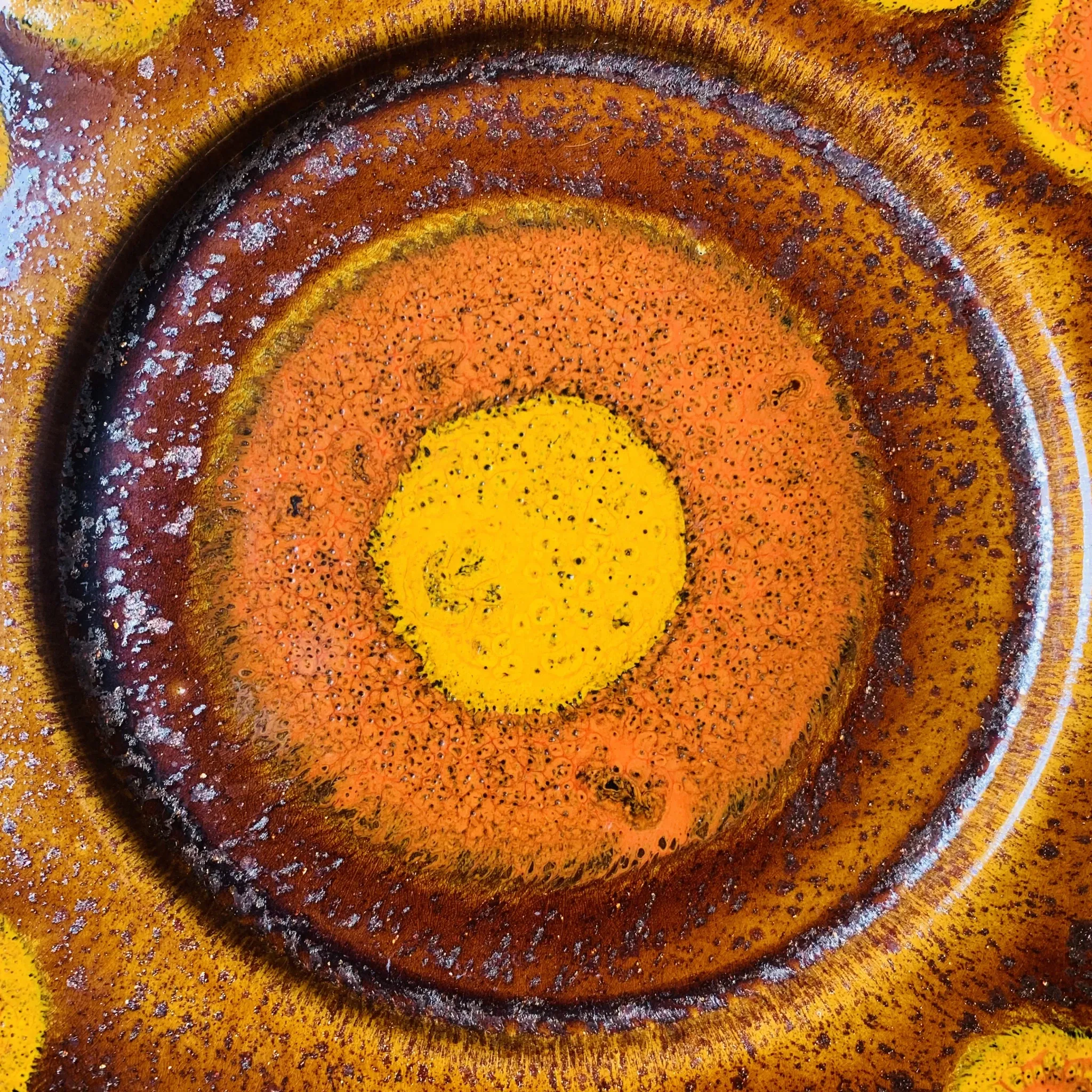 Large vintage glazed ceramic dish – Reiner Gehrig for Grünstadt
