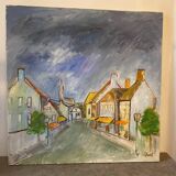 Landscape of Briare signed Nedel