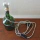 Lampe bouteille en verre vert