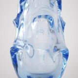 Mid-century modern crystal vase in pale blue by Börne Augustsson for Åseda