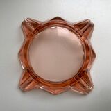 Pink glass ashtray 70s