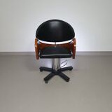 4 x '80s Italian barber chair, height adjustable