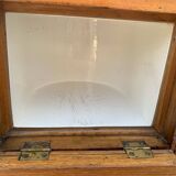 Louis XV bedside tables in beige marble