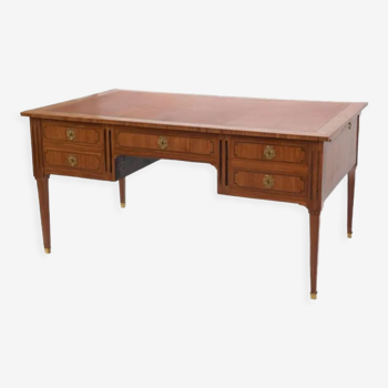 Large flat desk in Louis XVI style, circa 1900