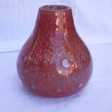 Vase en verre soufflé vintage 60's