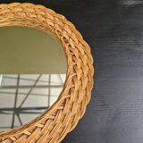 Rattan mirror