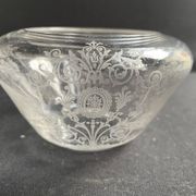 Acid etched crystal vase