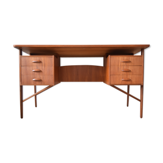 Mid-century danish teak desk by Svend Aage Madsen for Sigurd Hansen, 1950s