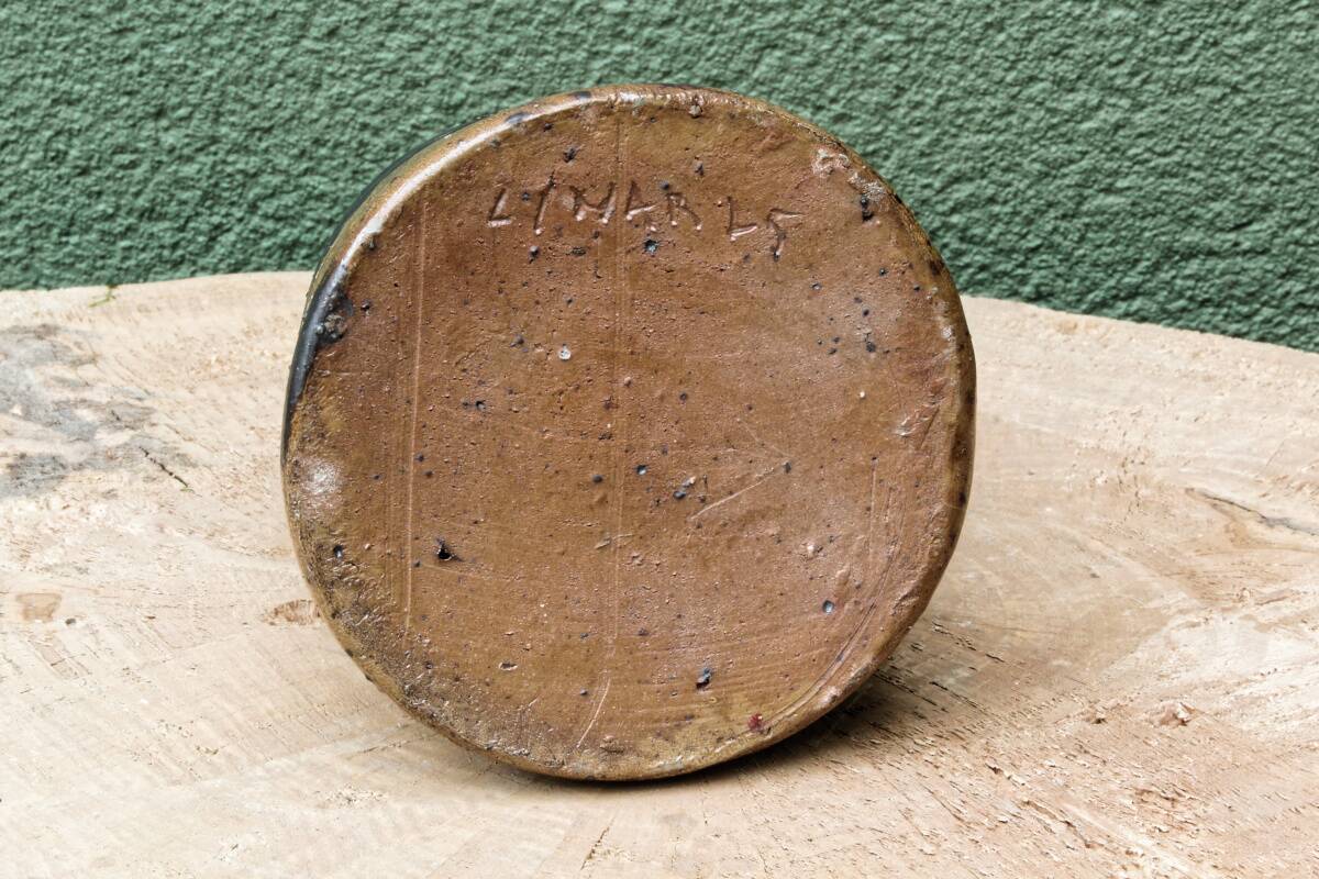 Bottle vase in pyrite stoneware, signed Jean Linard (1931-2010)