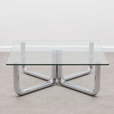 70s design chrome tubular coffee table
