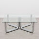70s design chrome tubular coffee table