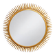 Miroir soleil vintage doré en métal – style années 60/70