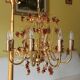 Large Murano Chandelier with Grapes and Leaves