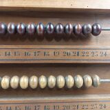 Old billiard abacus with branded slate