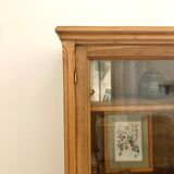 Armoire vitrine chêne massif