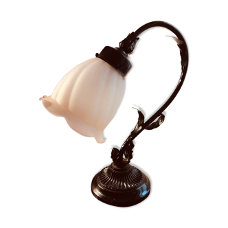 Lampe fleur en tôle, années 50