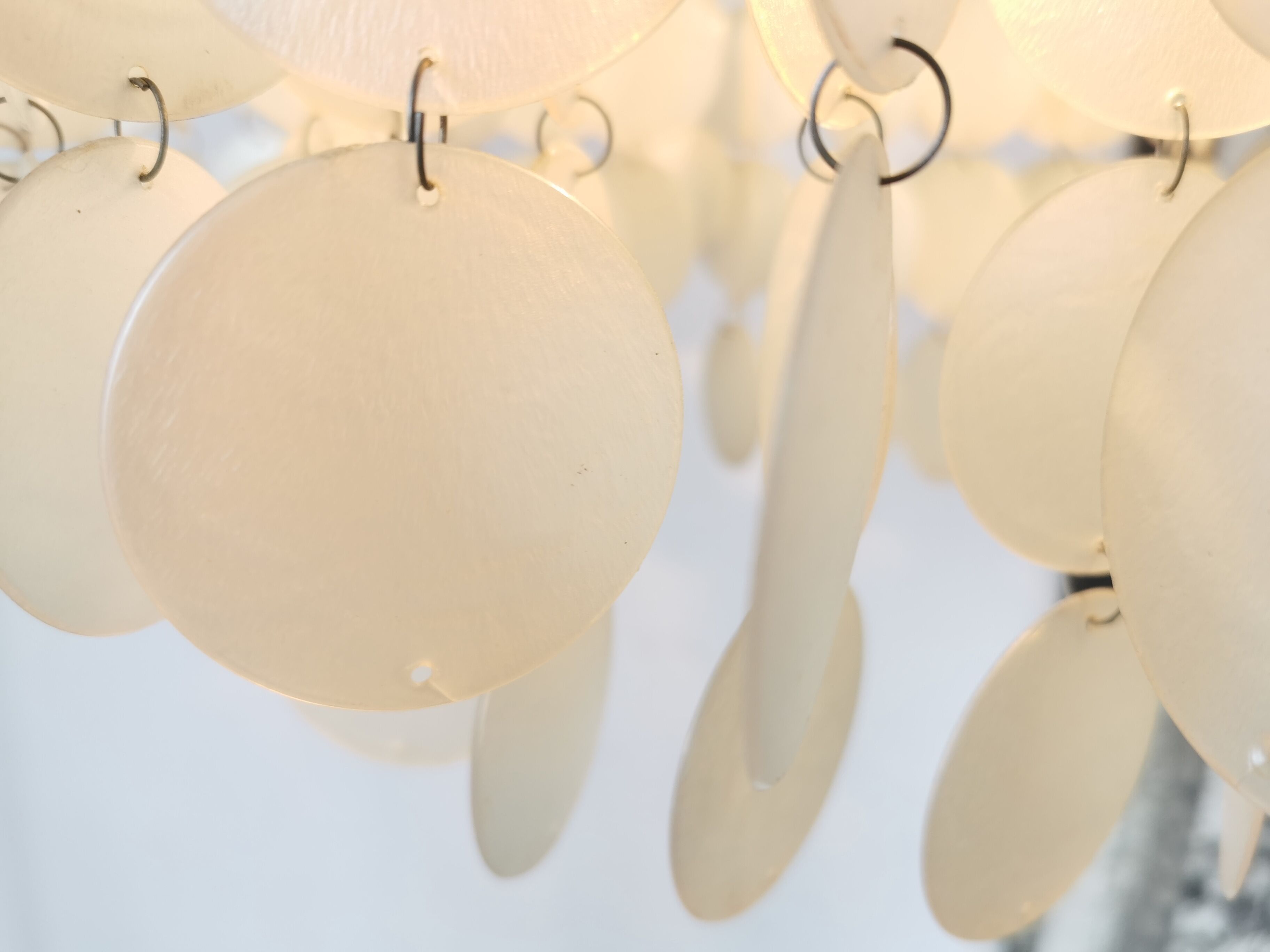 Vintage mother-of-pearl chandelier from the 70s