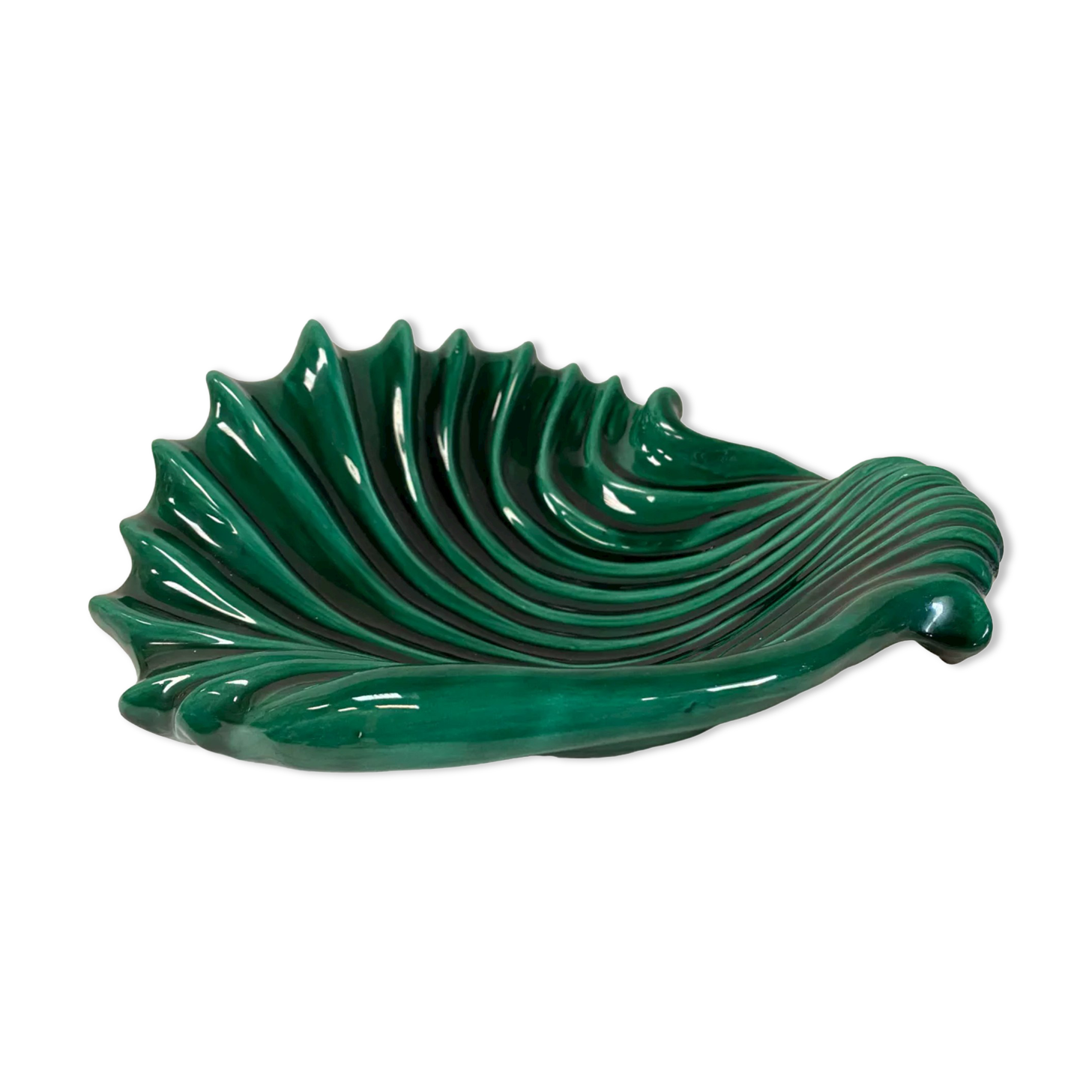 Green vintage ceramic cup