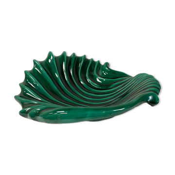 Coupe en céramique vintage verte