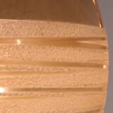 Glashütte Limburg hanging lamp amber glass, 1960s