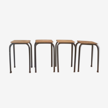 Set of 4 Mullca style stools