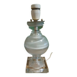 Pieds de lampe style Médicis balustre en verre souffé  et moulé