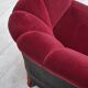 1960s, Danish 3 seater sofa, original condition, cherry-red furniture velour.