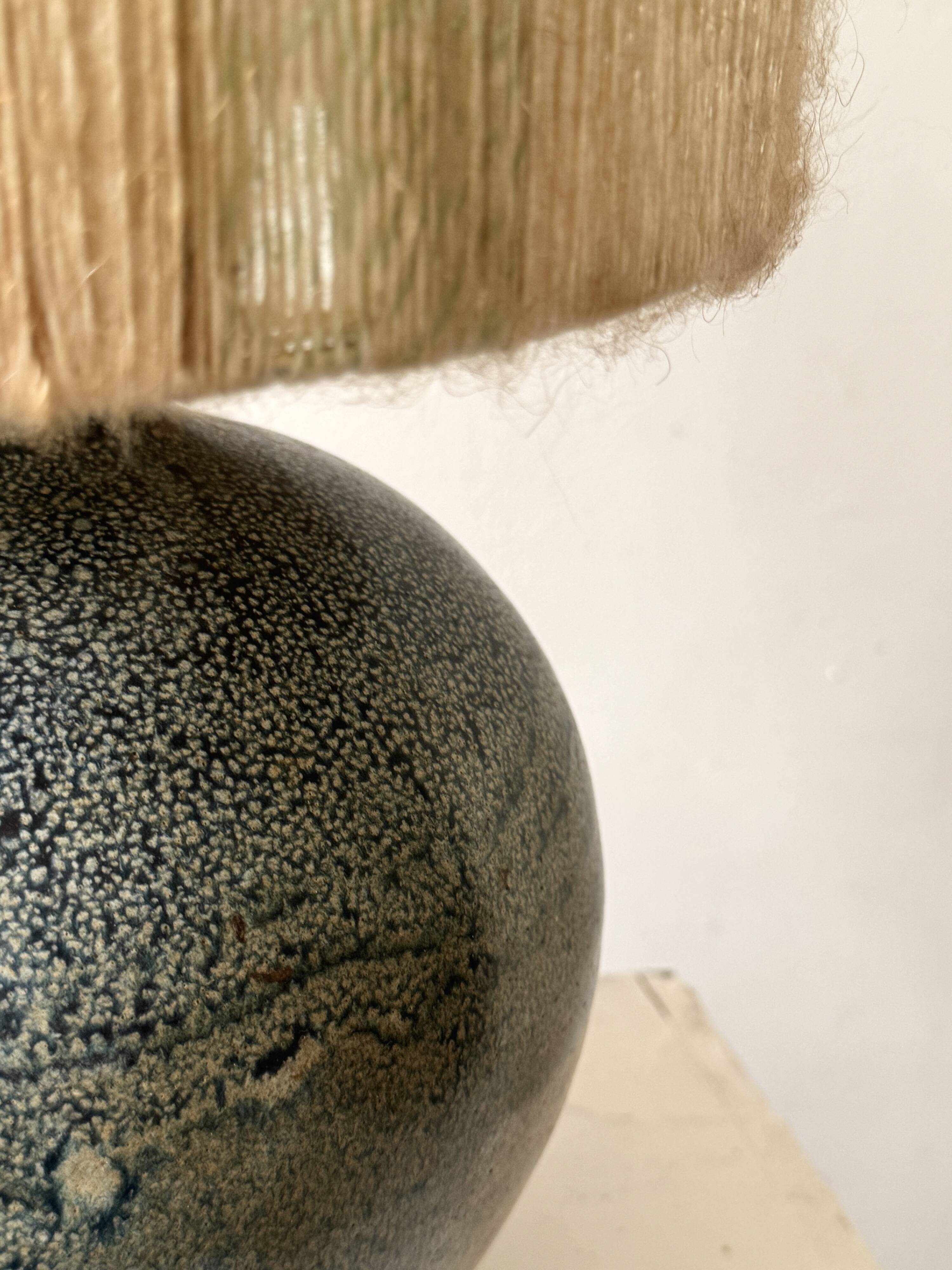 Table lamp in ceramic by Annie Maume and Robert Héraud, La Borne 1950.