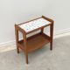 Side table in wood and ceramic, France 1950