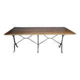 Large family bistro table with wooden top 190cm