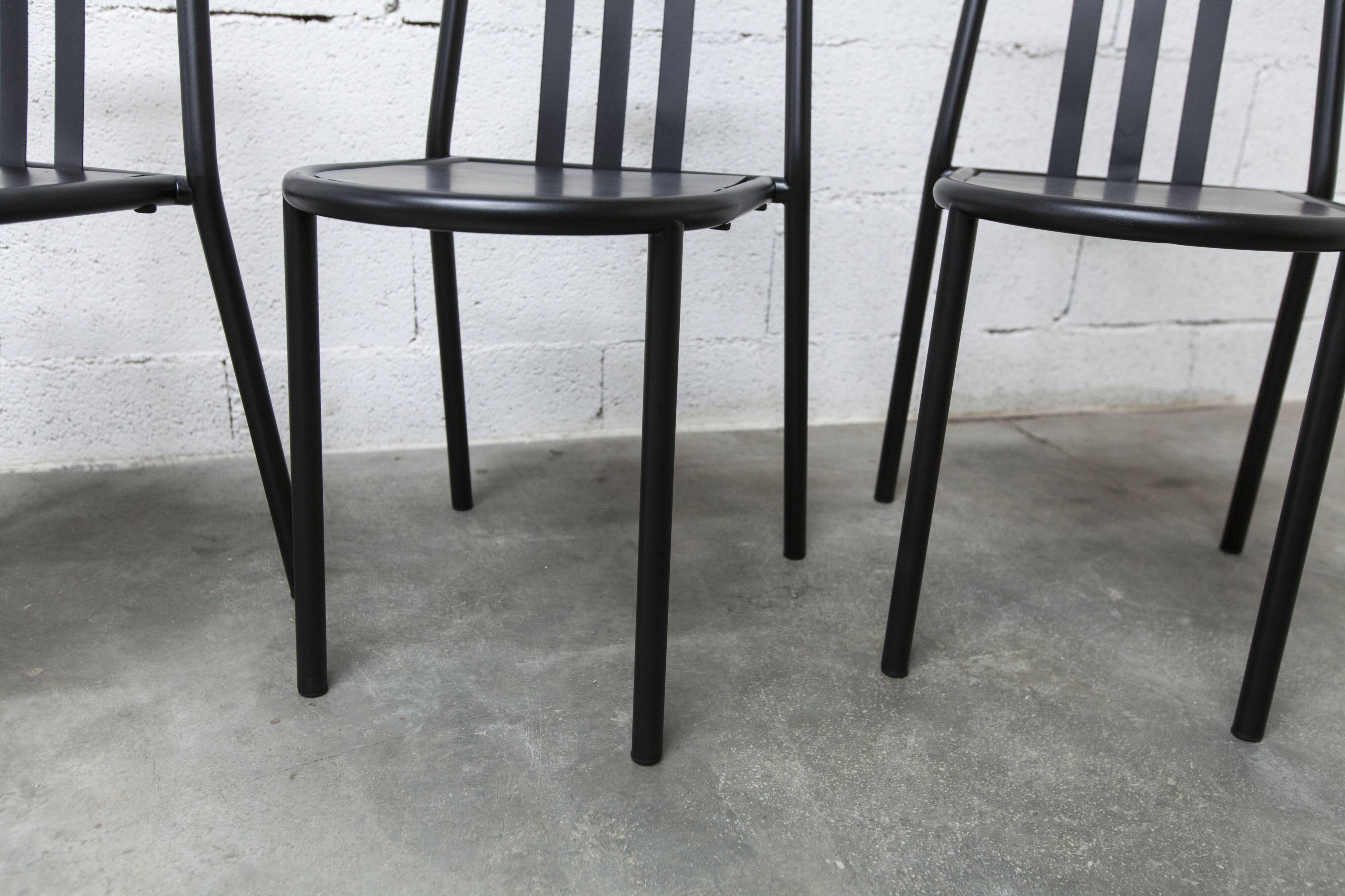 Set of 6 "202" model chairs by Robert Mallet Stevens 1980