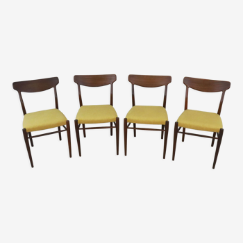 Lot de 4 chaises Lübke chaises de salle à manger Danish Design