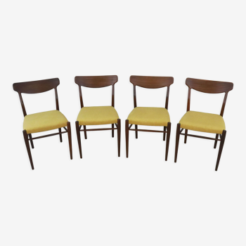 Set of 4 Lübke chairs dining chairs Danish Design