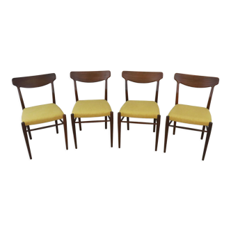 Set of 4 Lübke chairs dining chairs Danish Design