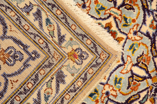 Grand tapis de laine orientale, tapis de tapis beige traditionnel fait à la main - 260x360cm