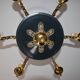 Suspension/chandelier, metal and bronze, 6 arms candles