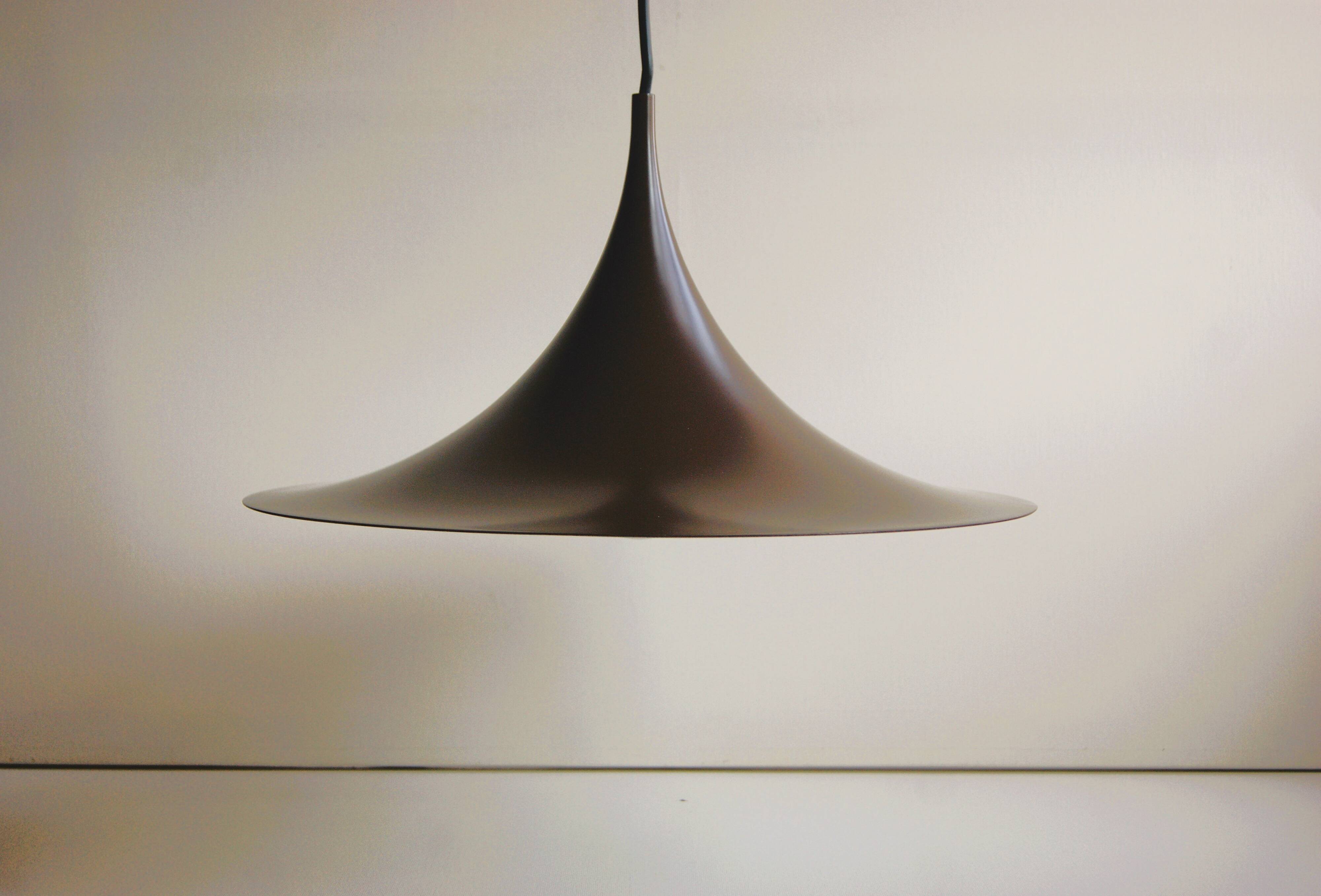 Brown metal "Witch Hat" pendant lamp - design Claus Bonderup - Fog & Morup