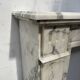 Louis XVI Style White Veined Carrara Marble Fireplace 19th Century