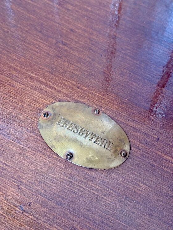 Old wooden chest from a rectory.