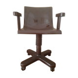 Brown Chair in metal and plastic by Ettore Sottsass for Olivetti Synthesis