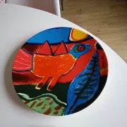 2 presentation plates Corneille, Dutch artist