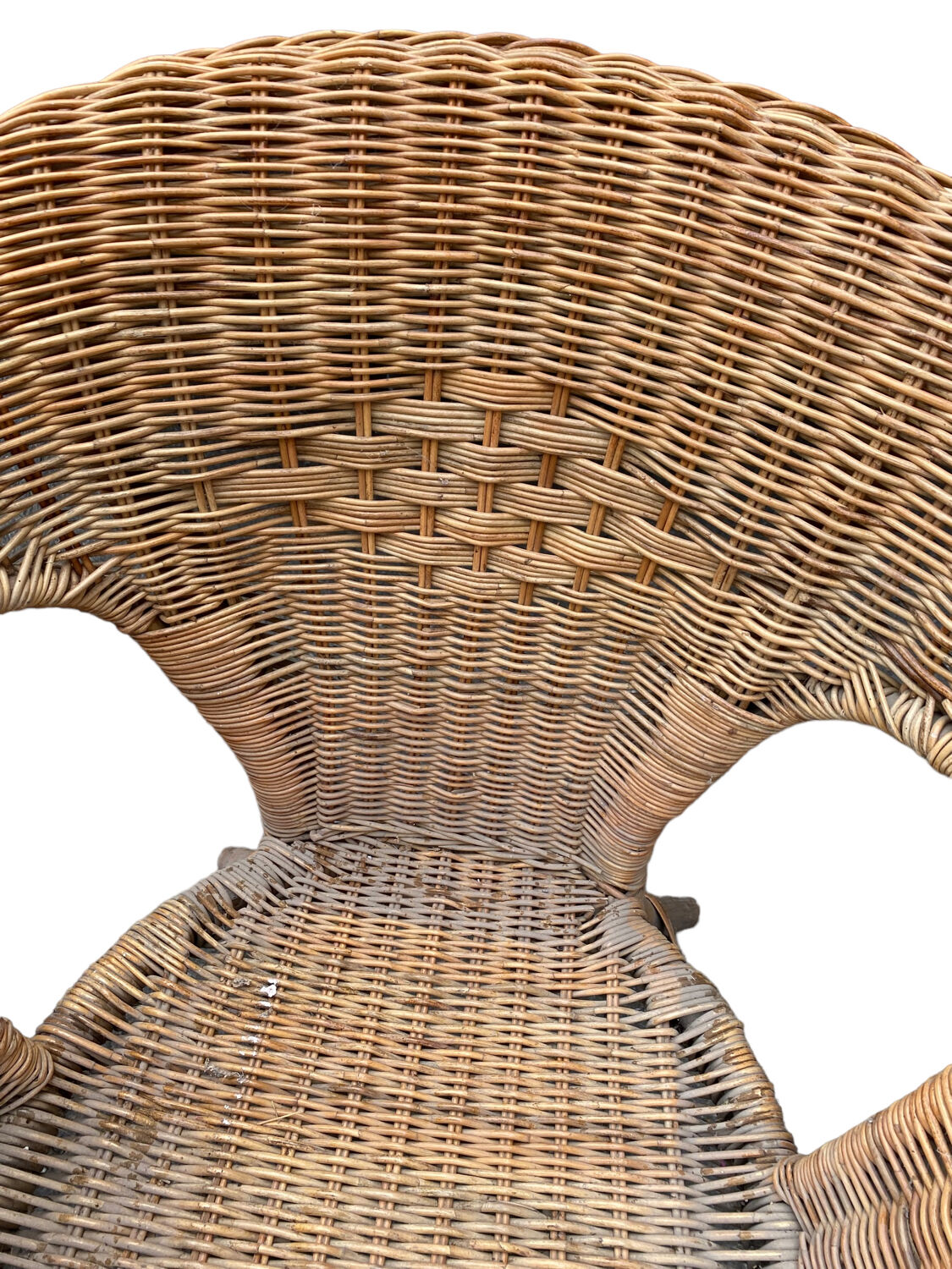 Pair of rattan chairs for outdoor indoor garden living room