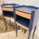 Pair of vintage oak bedside tables